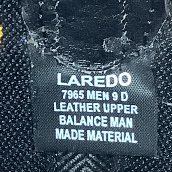 Laredo men's Isaac western cowboy boots 9D square toe red shafts leather - Picture 12 of 14